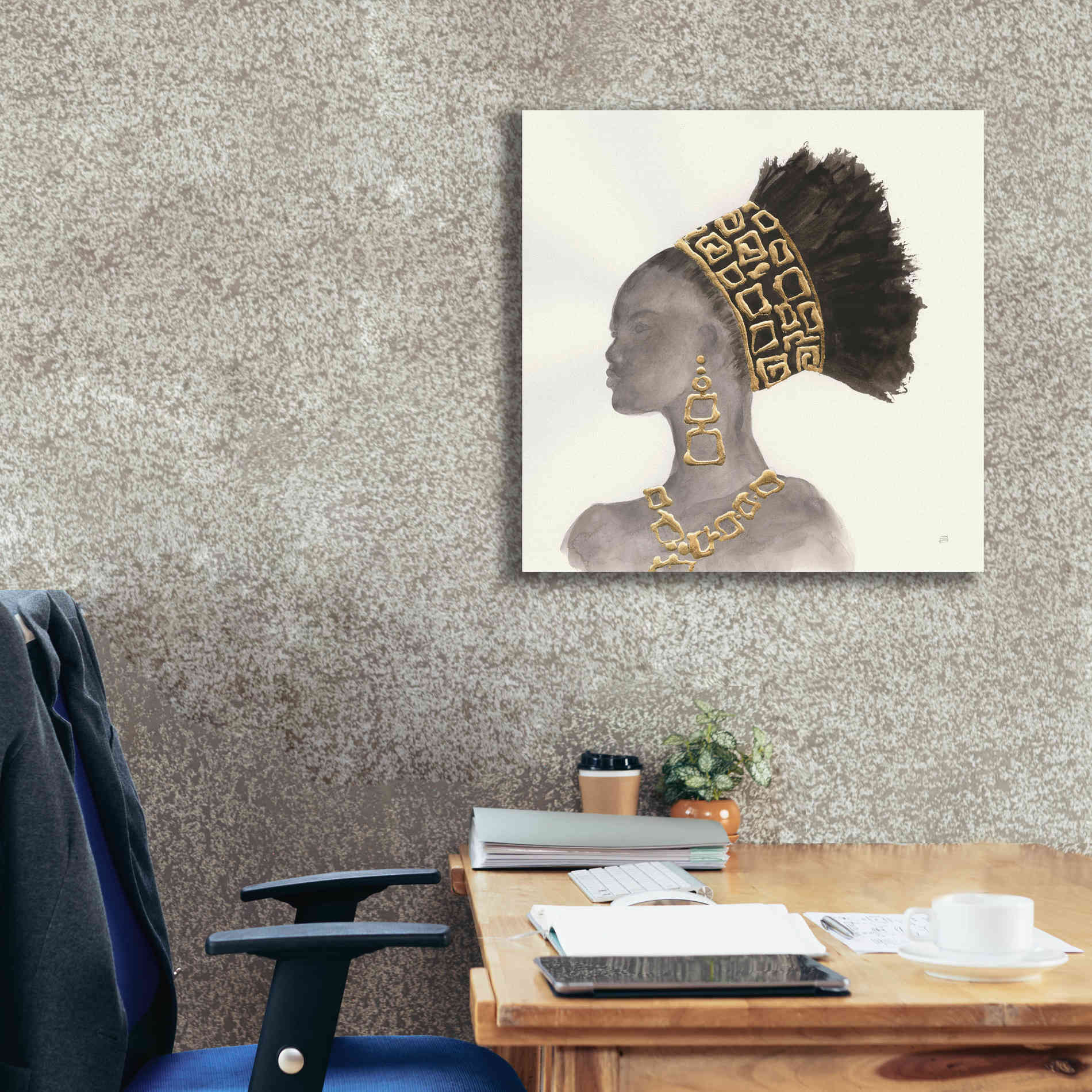 'Headdress Beauty II' by Chris Paschke, Giclee Canvas Wall Art,26 x 26