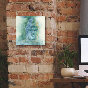 'Gilded Buddha II' by Chris Paschke, Giclee Canvas Wall Art,12 x 12