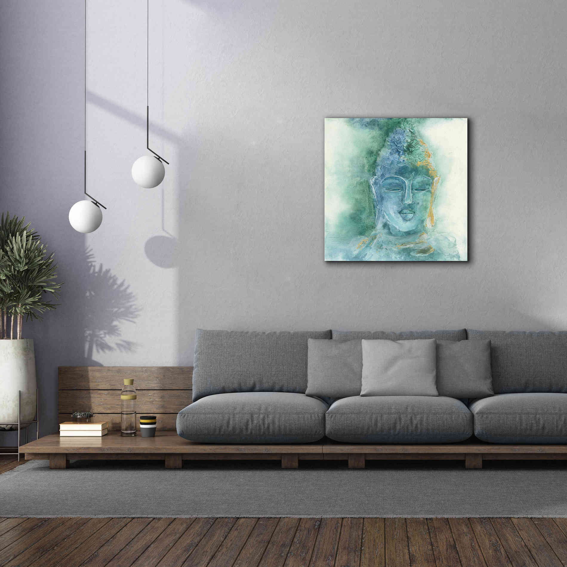 'Gilded Buddha II' by Chris Paschke, Giclee Canvas Wall Art,37 x 37