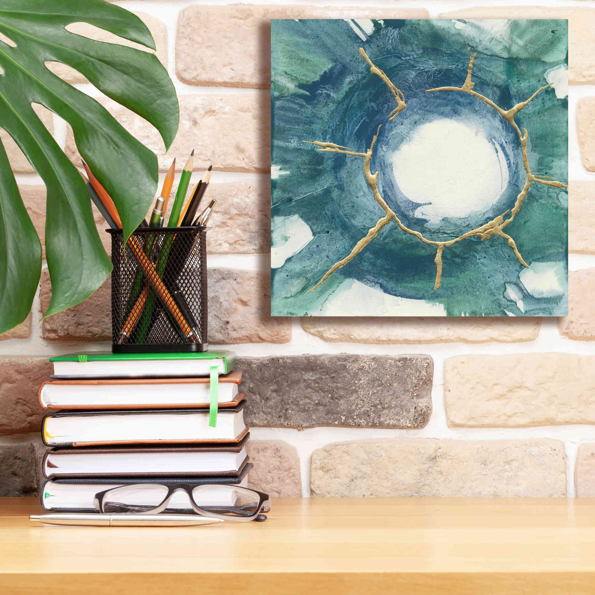 'Dharma Wheel I' by Chris Paschke, Giclee Canvas Wall Art,12 x 12