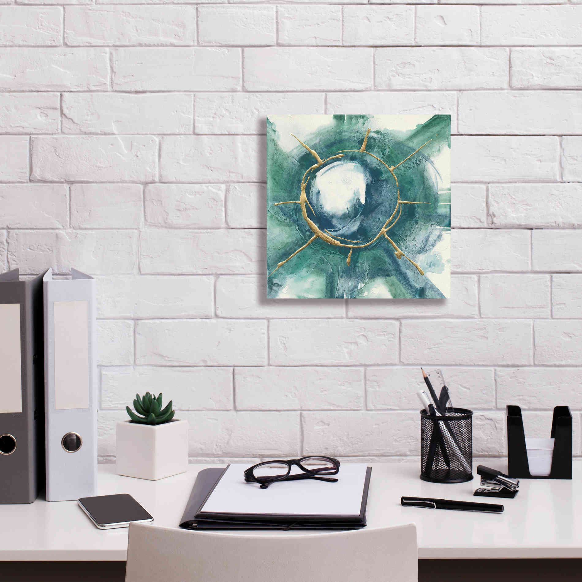 'Dharma Wheel II' by Chris Paschke, Giclee Canvas Wall Art,12 x 12