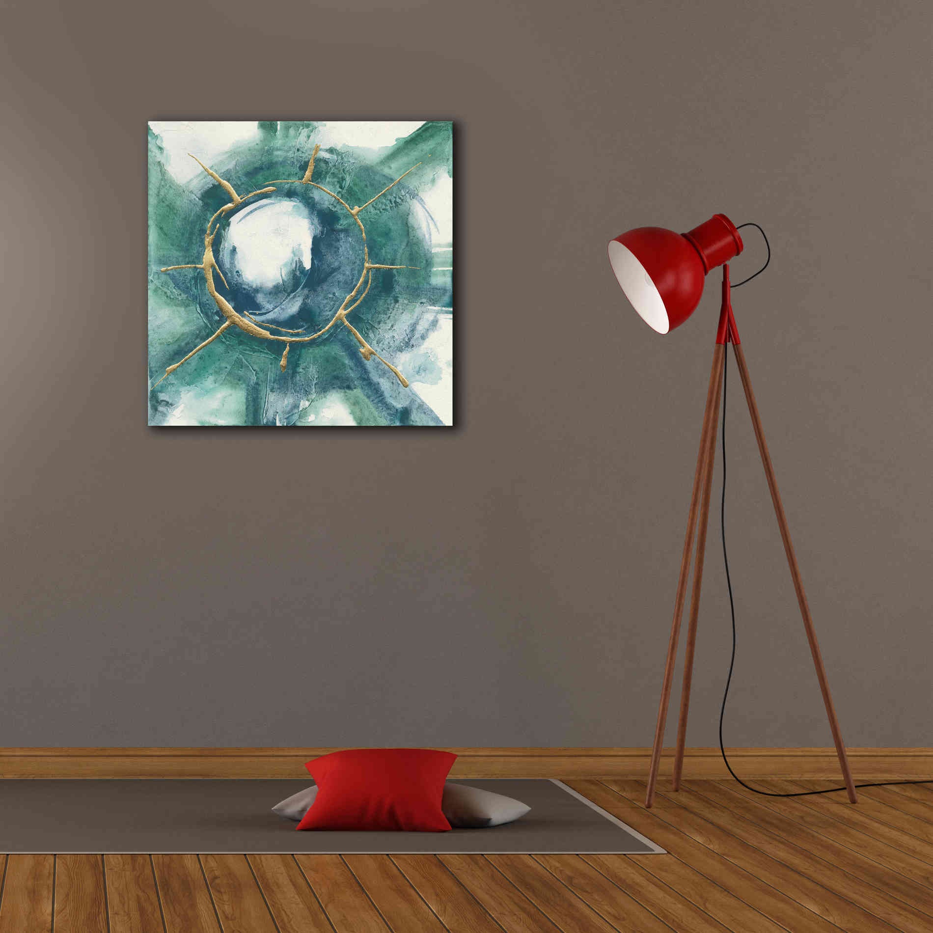'Dharma Wheel II' by Chris Paschke, Giclee Canvas Wall Art,26 x 26