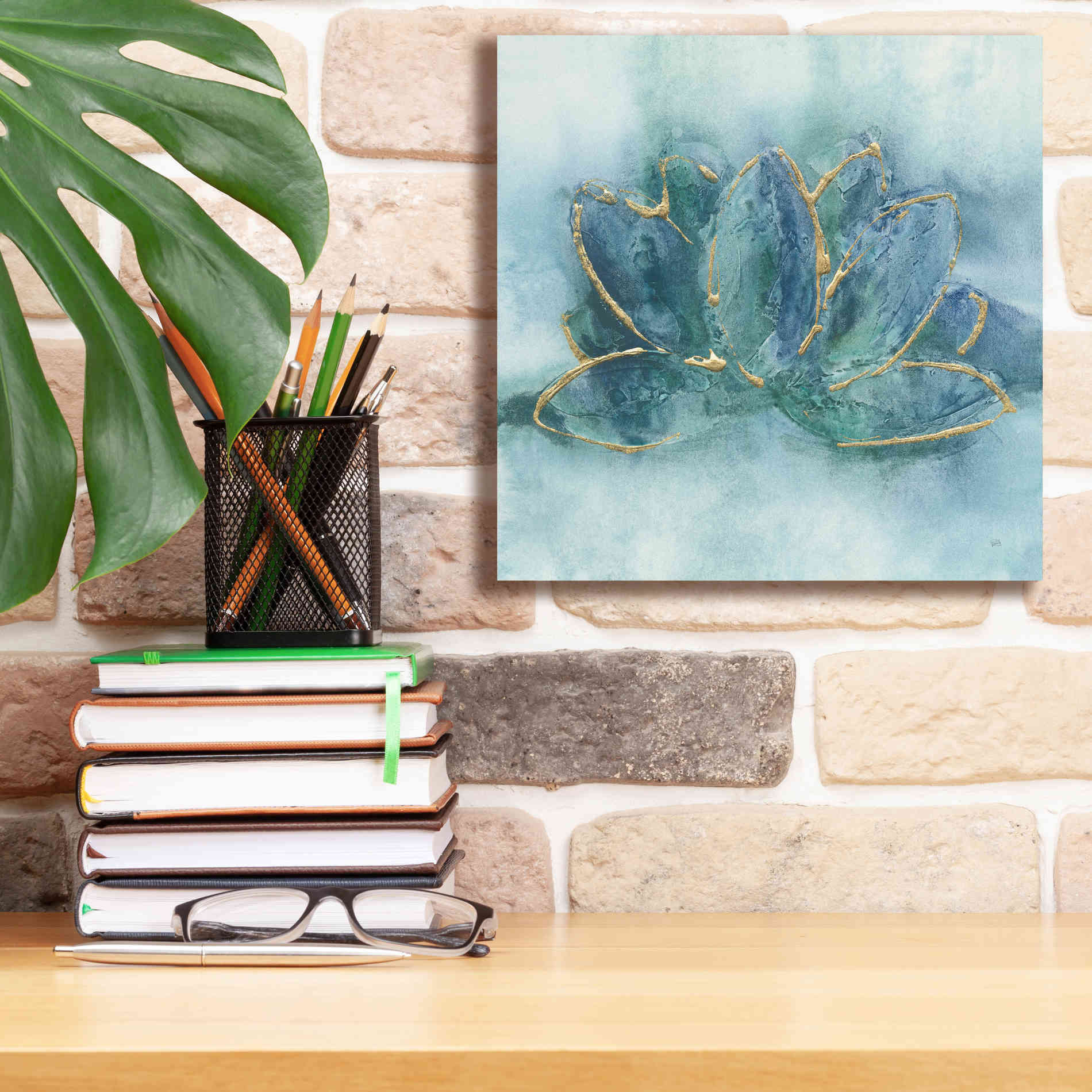 'Buddha Lotus' by Chris Paschke, Giclee Canvas Wall Art,12 x 12