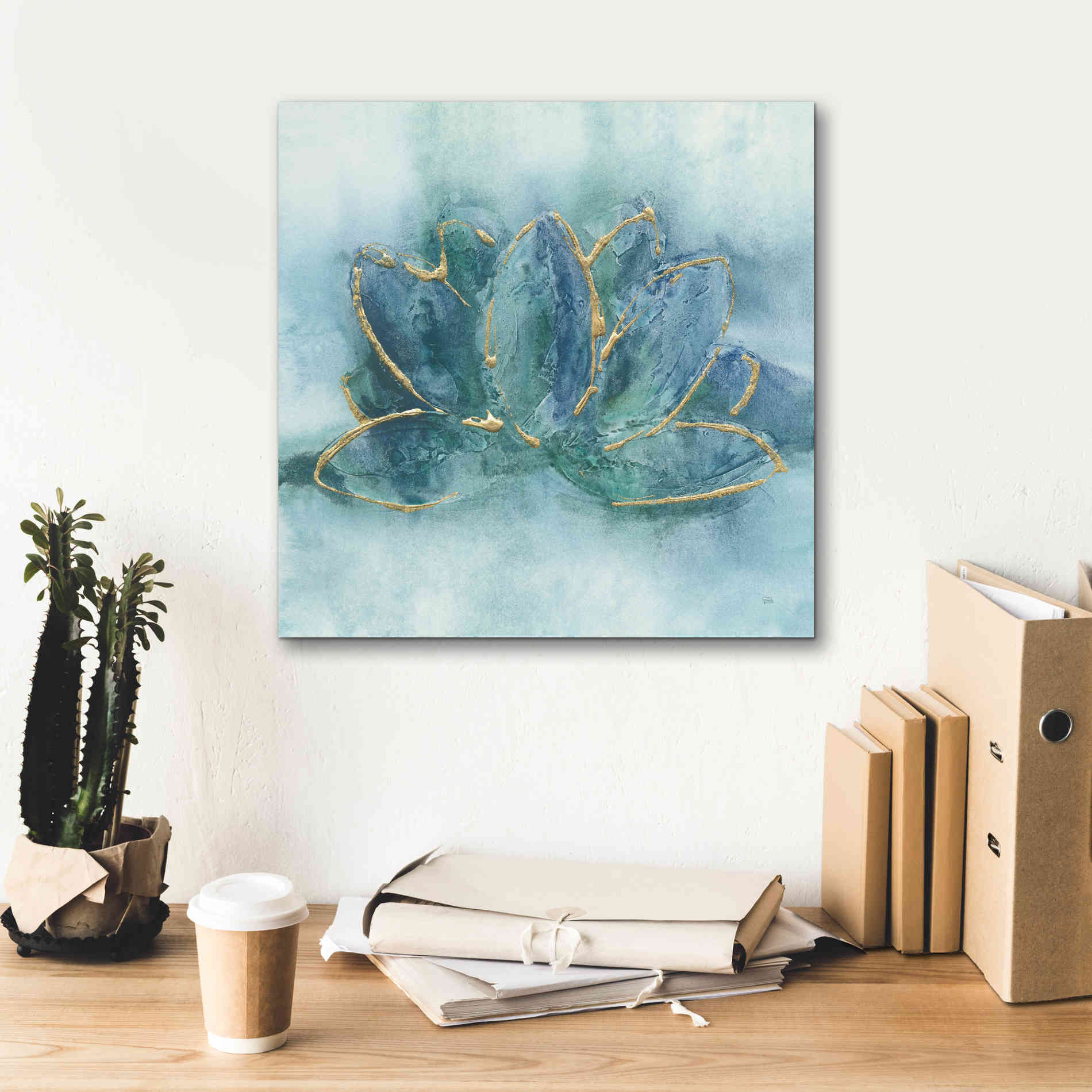 'Buddha Lotus' by Chris Paschke, Giclee Canvas Wall Art,18 x 18
