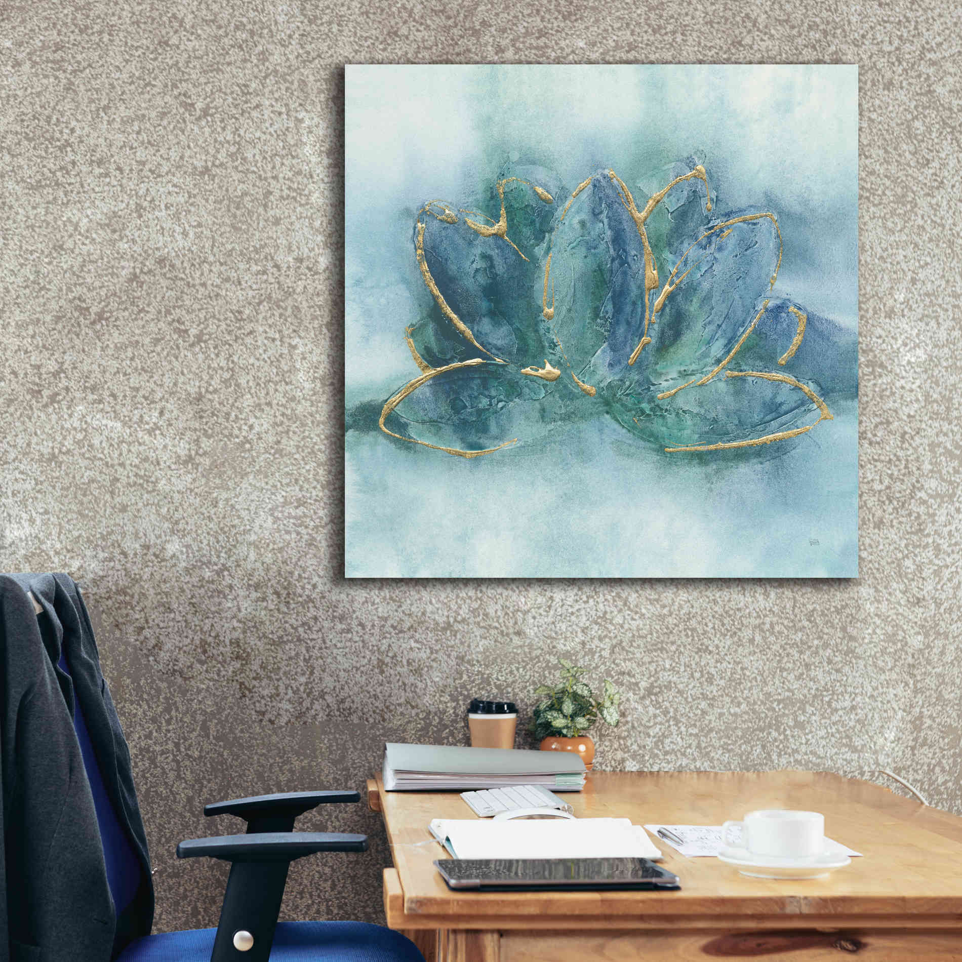 'Buddha Lotus' by Chris Paschke, Giclee Canvas Wall Art,37 x 37