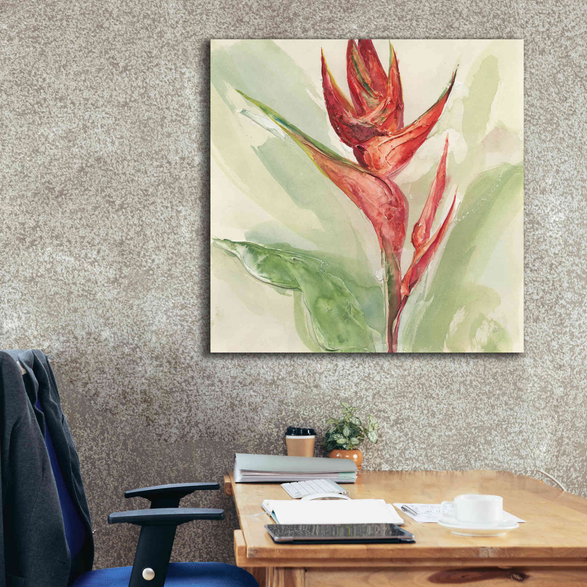 'Exotic Flower IV' by Chris Paschke, Giclee Canvas Wall Art,37 x 37
