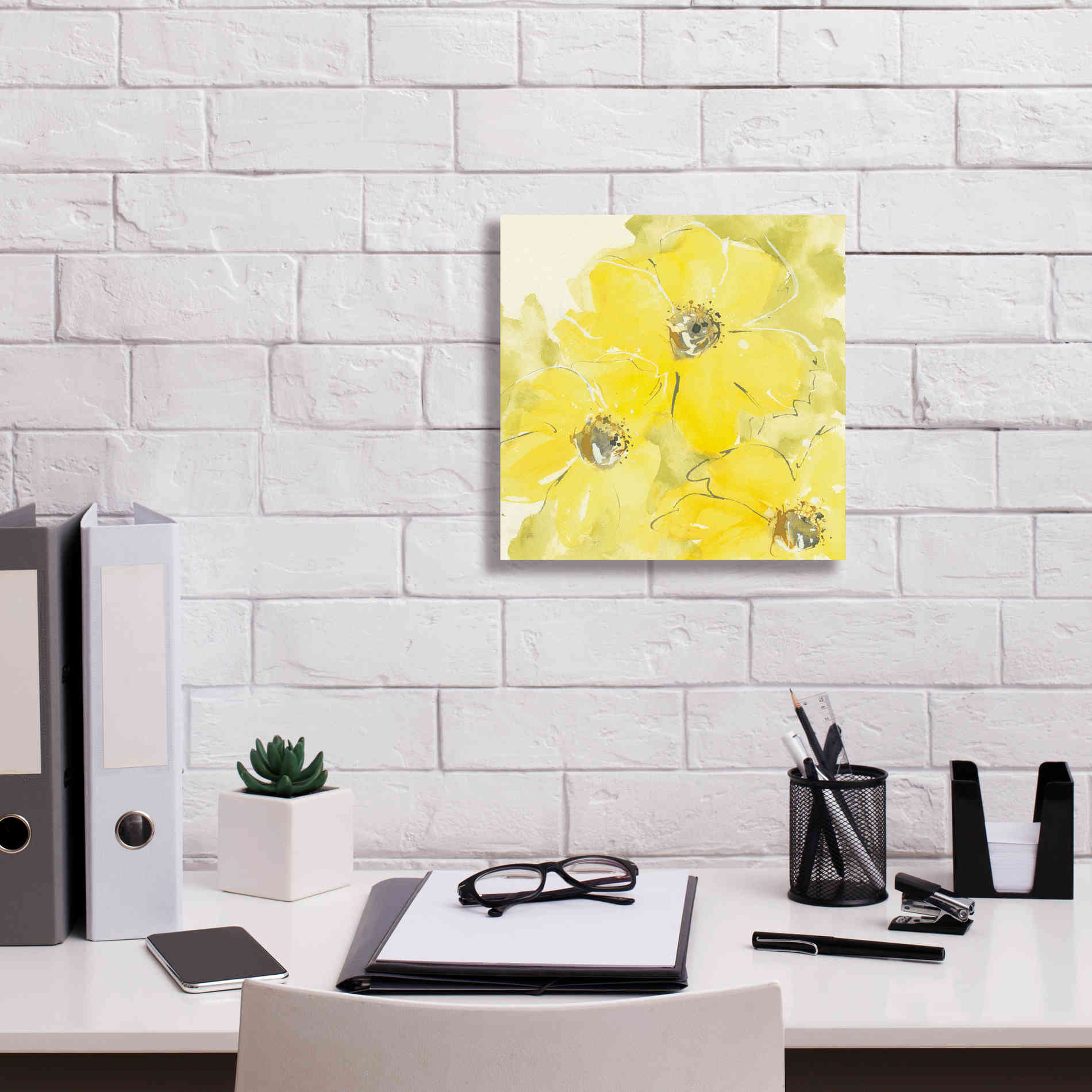 'Sunshine Cosmos I' by Chris Paschke, Giclee Canvas Wall Art,12 x 12