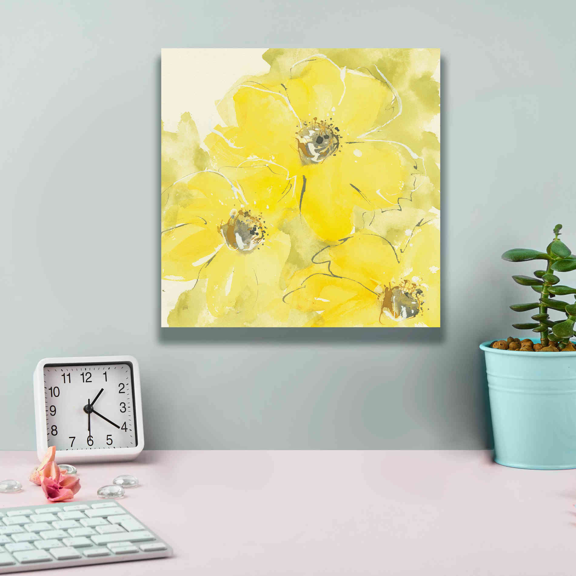 'Sunshine Cosmos I' by Chris Paschke, Giclee Canvas Wall Art,12 x 12