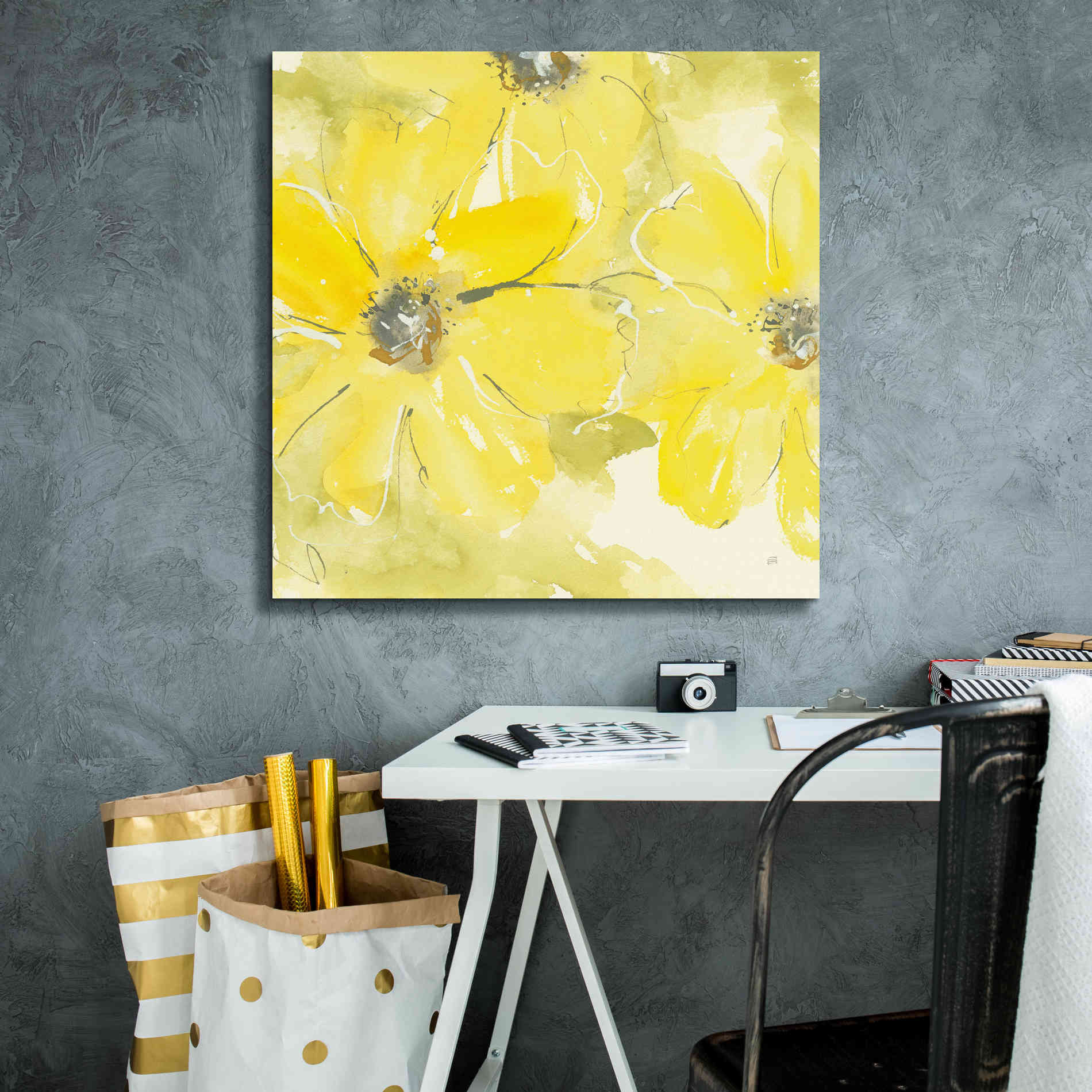 'Sunshine Cosmos II' by Chris Paschke, Giclee Canvas Wall Art,26 x 26