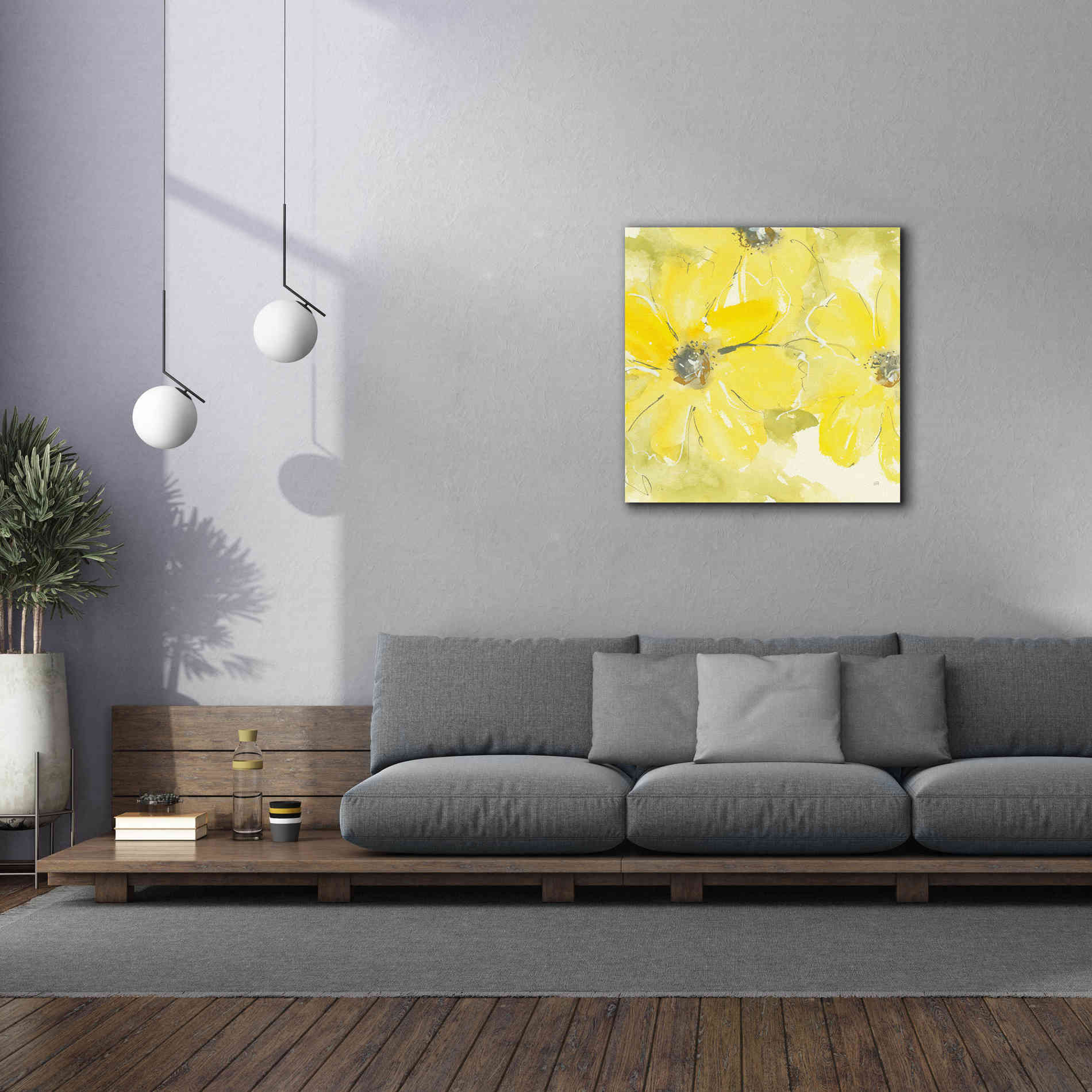'Sunshine Cosmos II' by Chris Paschke, Giclee Canvas Wall Art,37 x 37