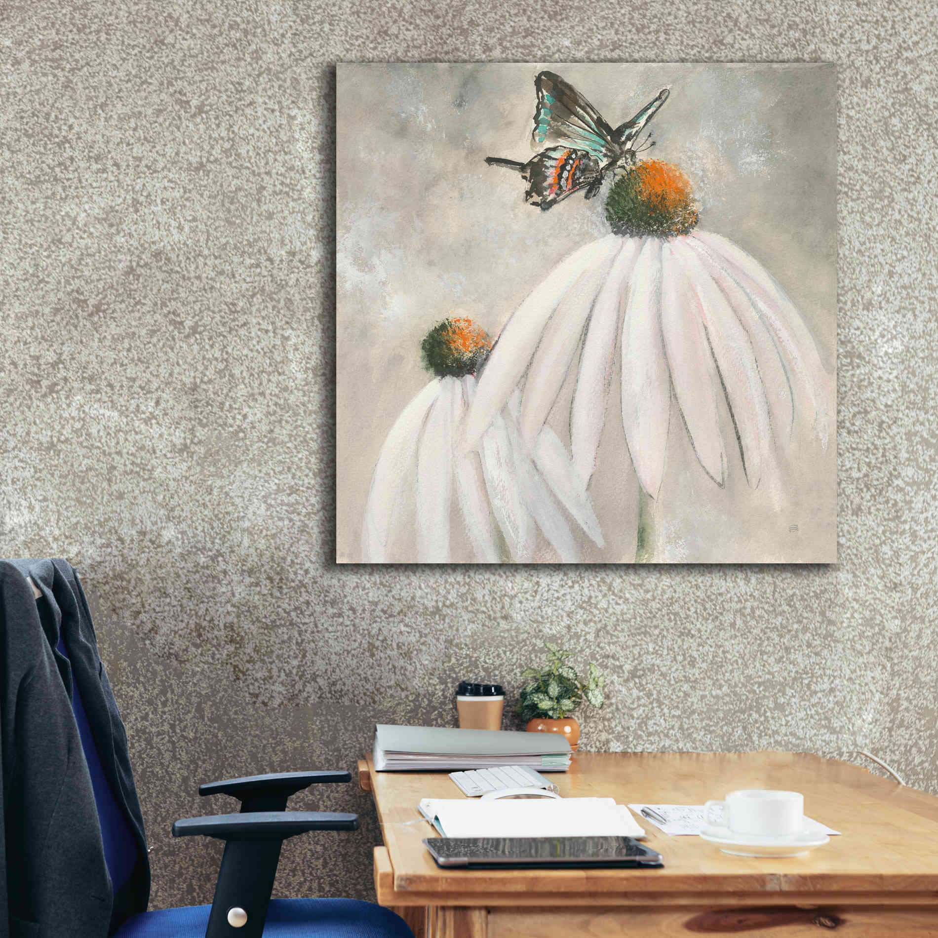 'Butterflies Are Free I' by Chris Paschke, Giclee Canvas Wall Art,37 x 37