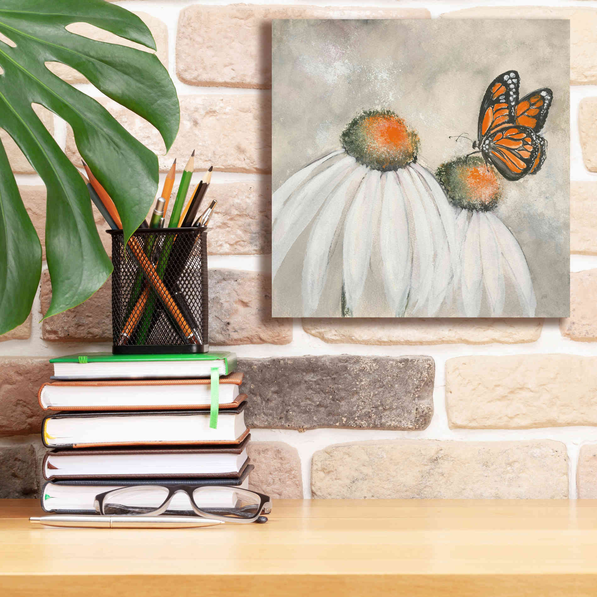 'Butterflies Are Free II' by Chris Paschke, Giclee Canvas Wall Art,12 x 12