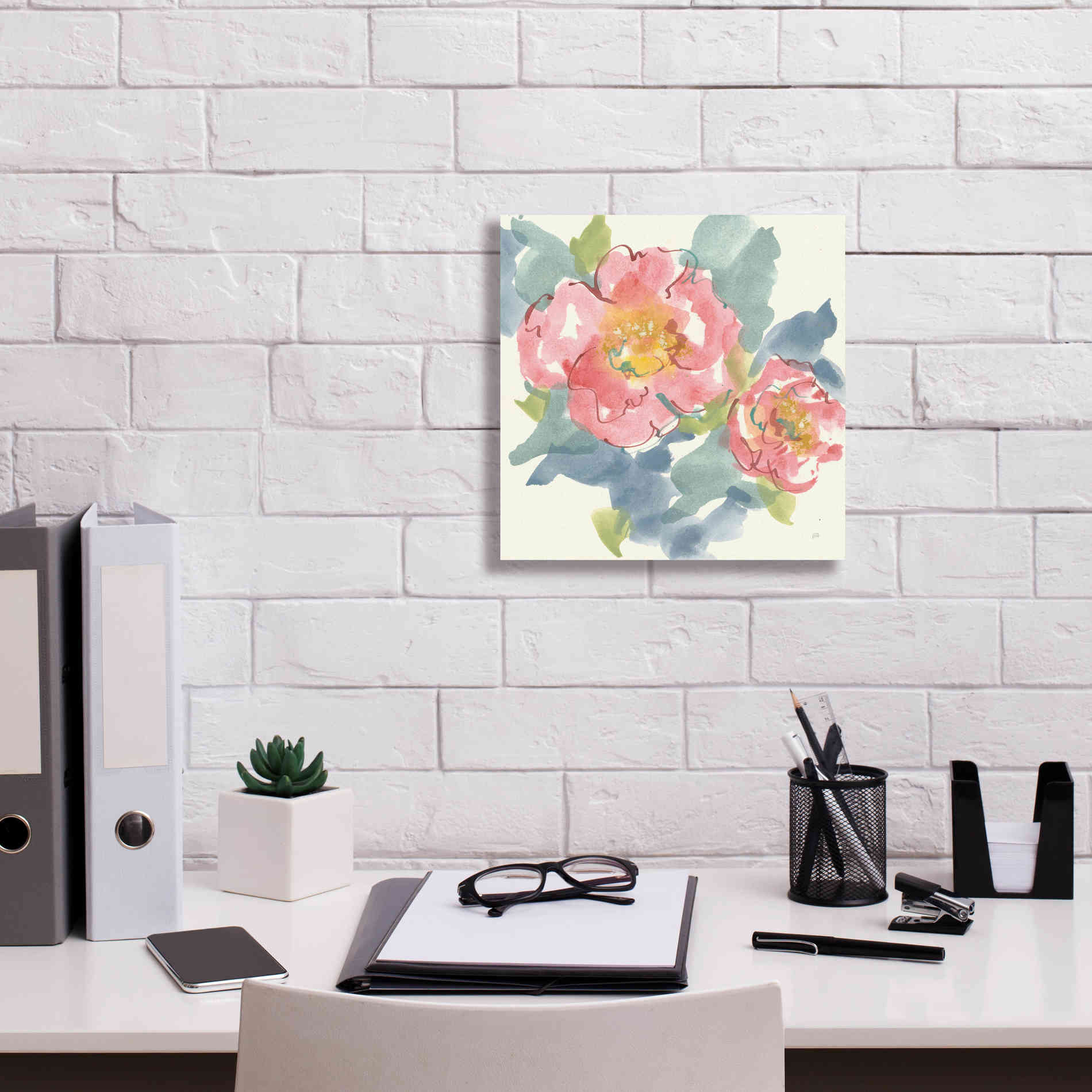 'Peony In The Pink I' by Chris Paschke, Giclee Canvas Wall Art,12 x 12