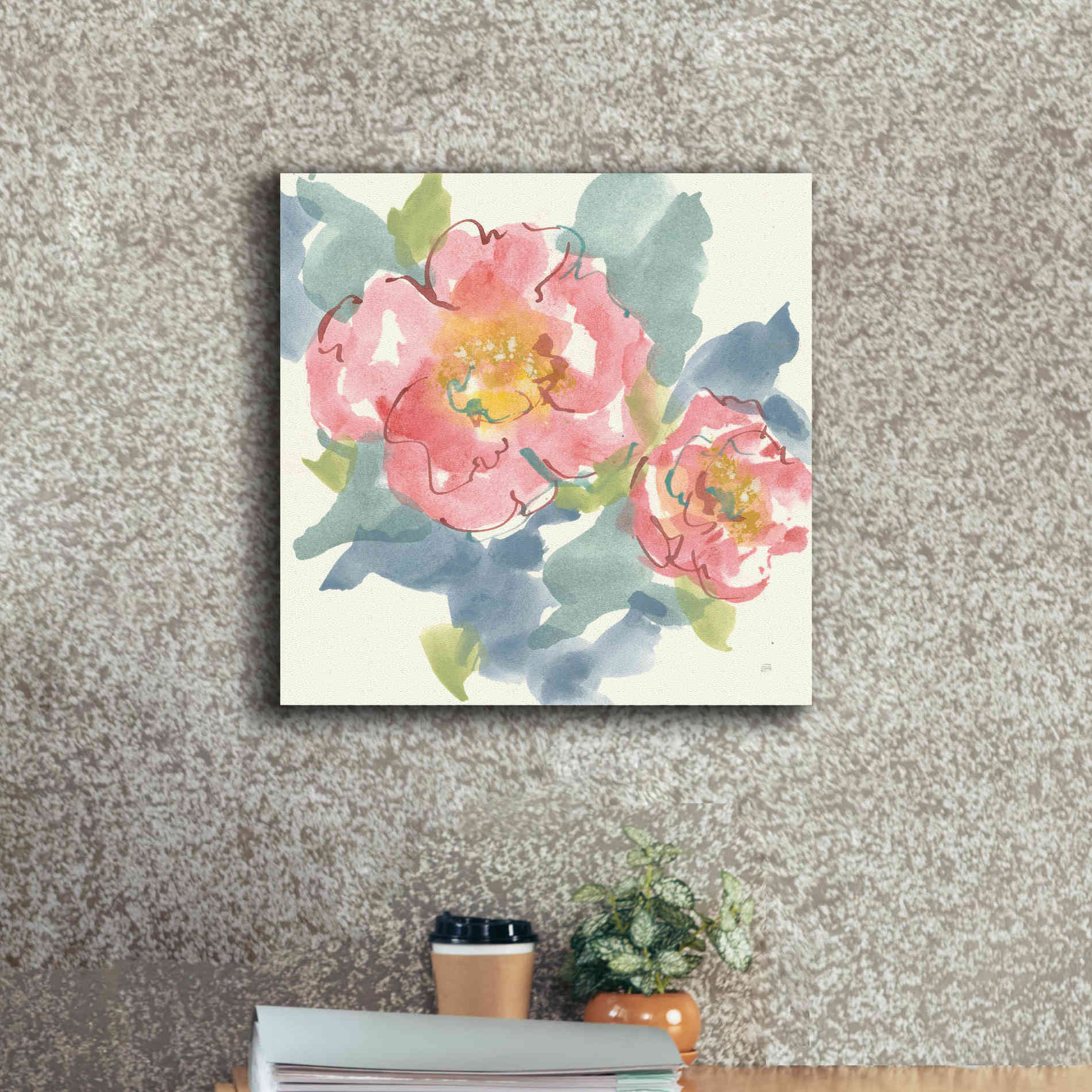 'Peony In The Pink I' by Chris Paschke, Giclee Canvas Wall Art,18 x 18