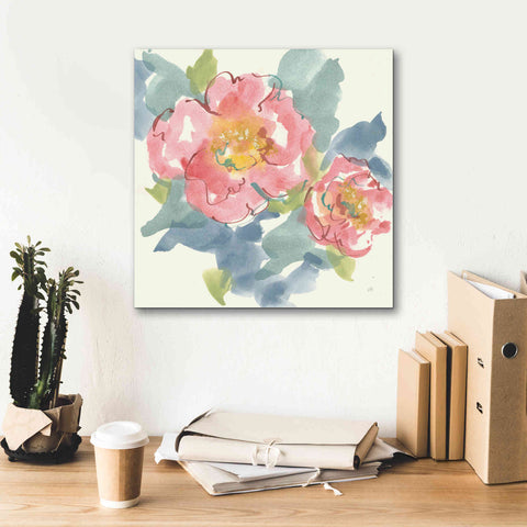 Image of 'Peony In The Pink I' by Chris Paschke, Giclee Canvas Wall Art,18 x 18