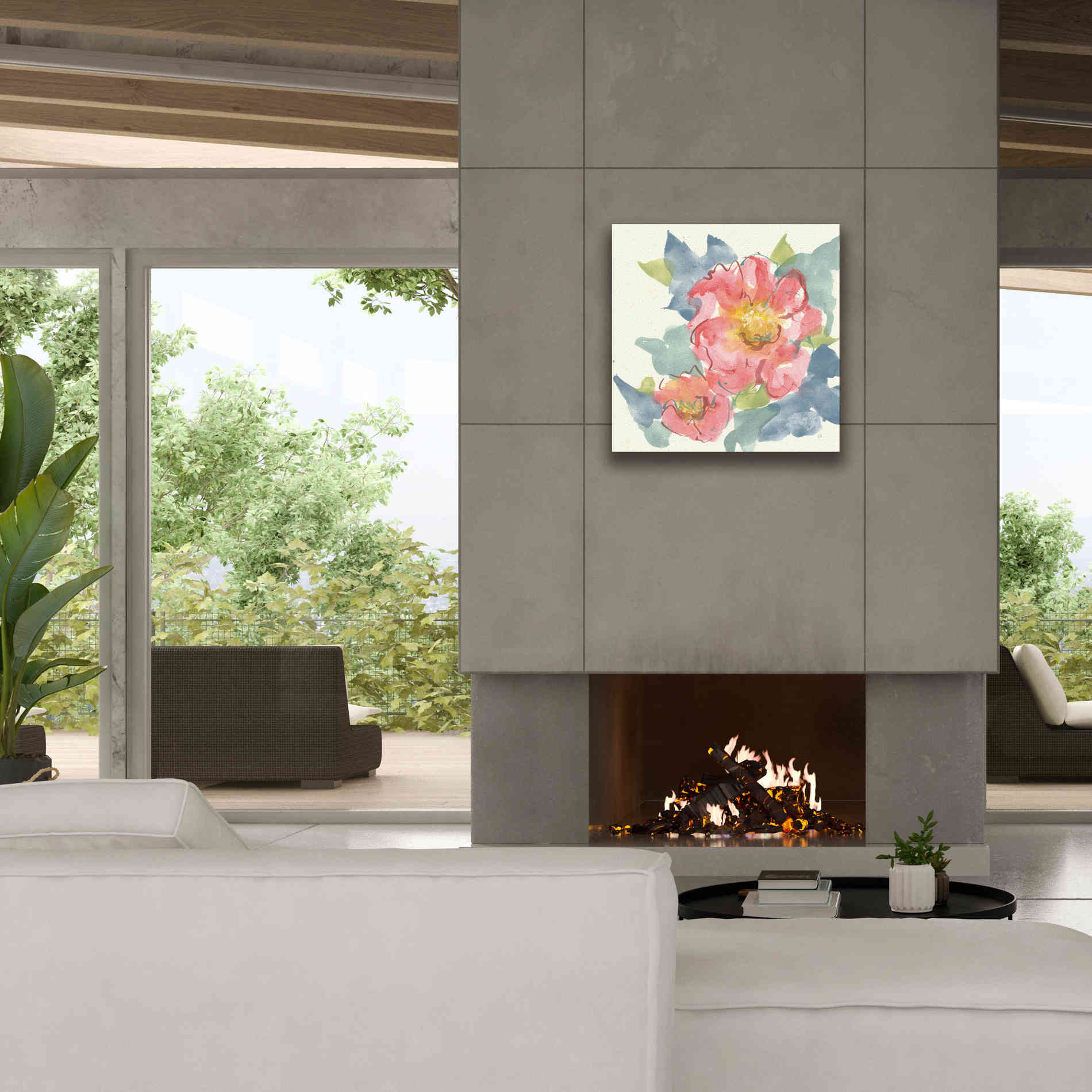 'Peony In The Pink II' by Chris Paschke, Giclee Canvas Wall Art,26 x 26