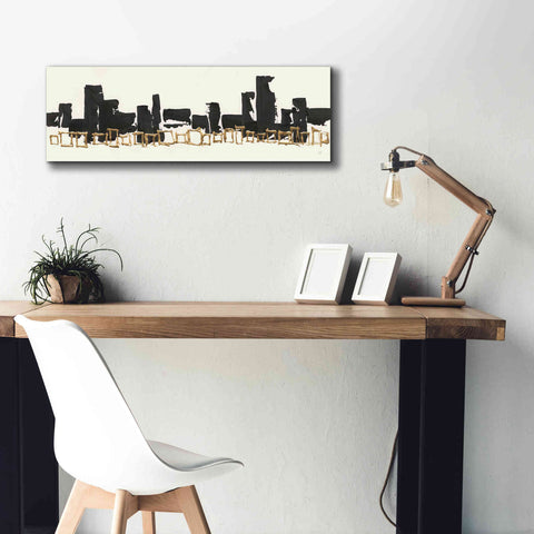Image of 'Gilded Boxes I' by Chris Paschke, Giclee Canvas Wall Art,36 x 12