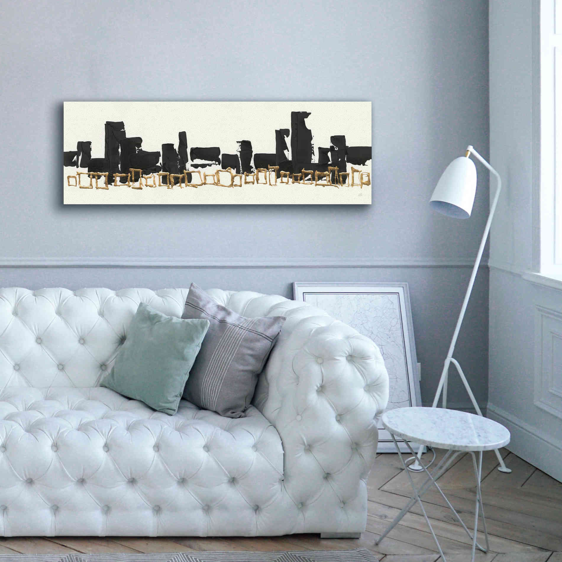 'Gilded Boxes I' by Chris Paschke, Giclee Canvas Wall Art,60 x 20