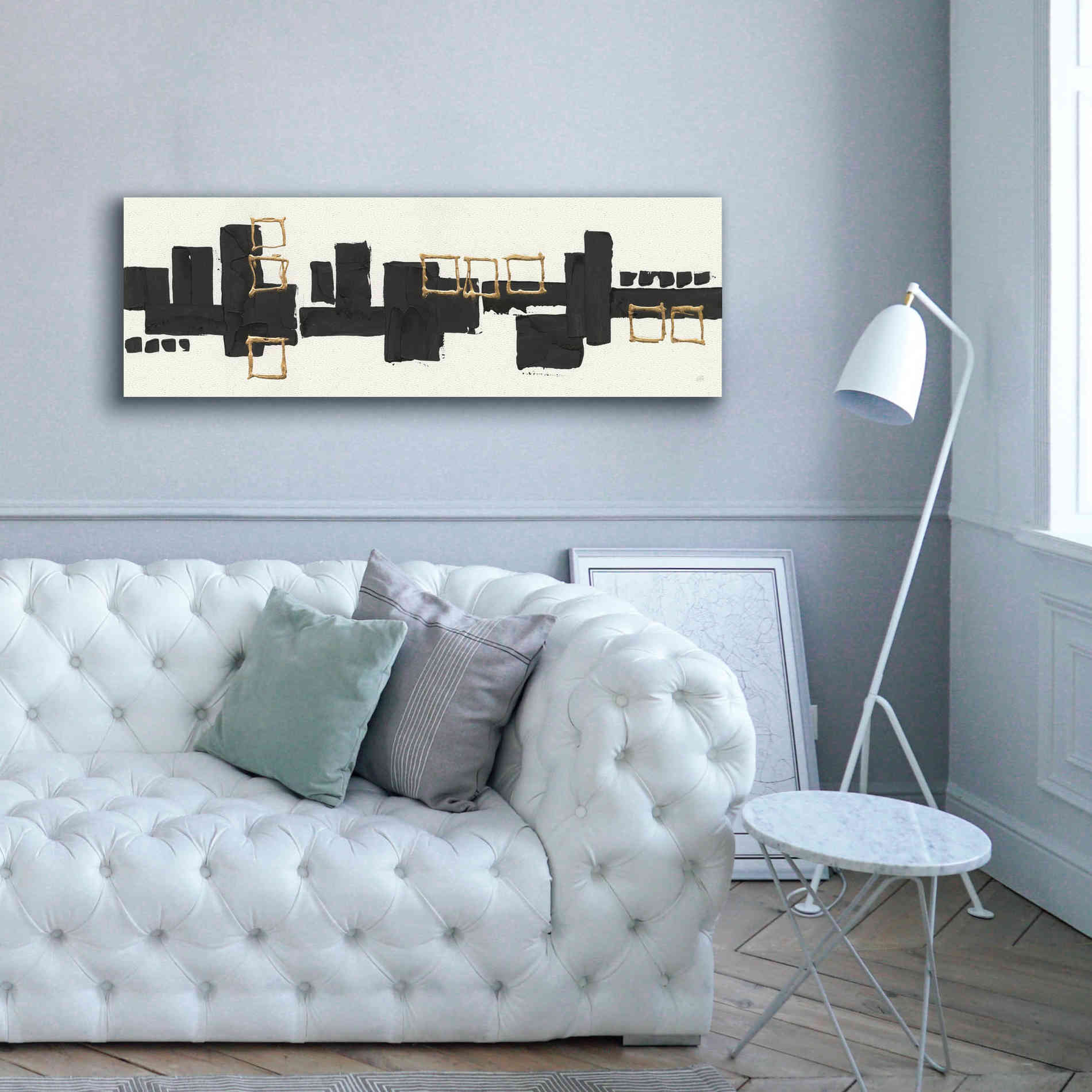 'Gilded Boxes II' by Chris Paschke, Giclee Canvas Wall Art,60 x 20