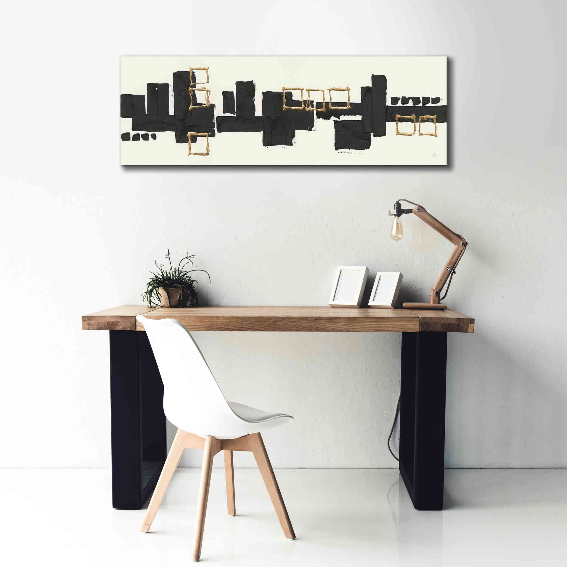 'Gilded Boxes II' by Chris Paschke, Giclee Canvas Wall Art,60 x 20