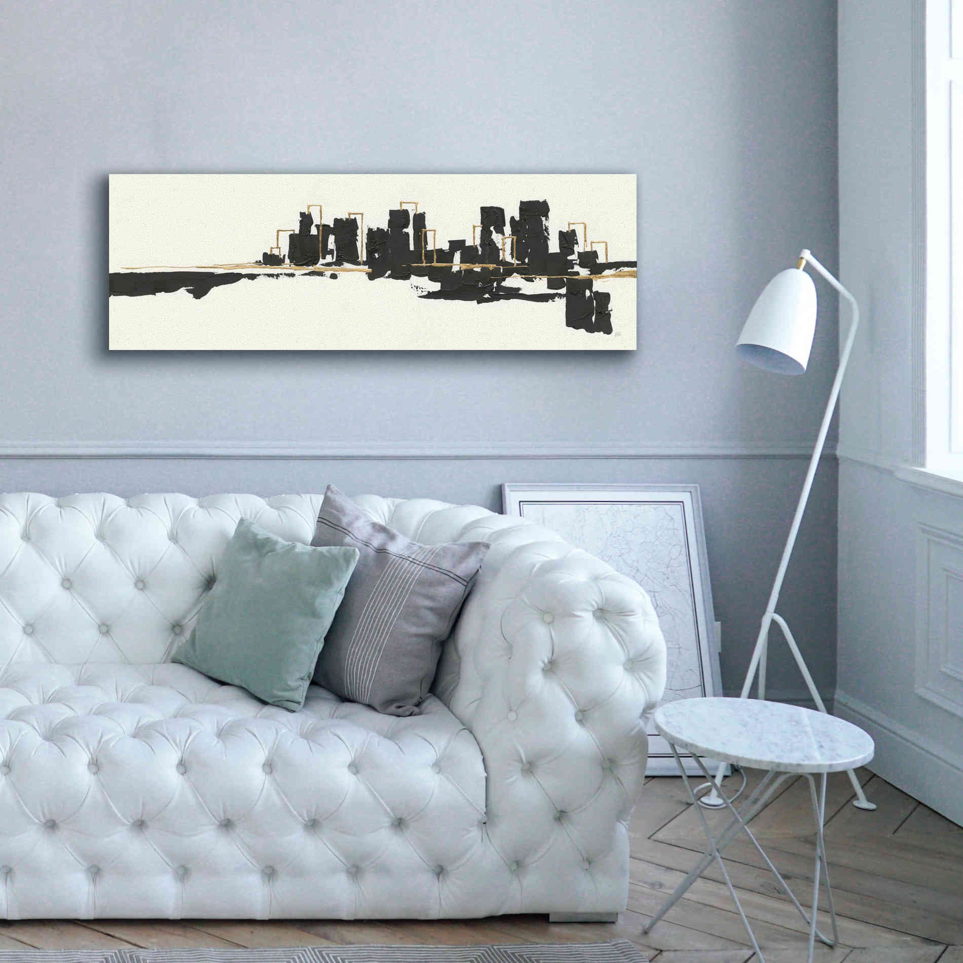 'Gilded City I' by Chris Paschke, Giclee Canvas Wall Art,60 x 20