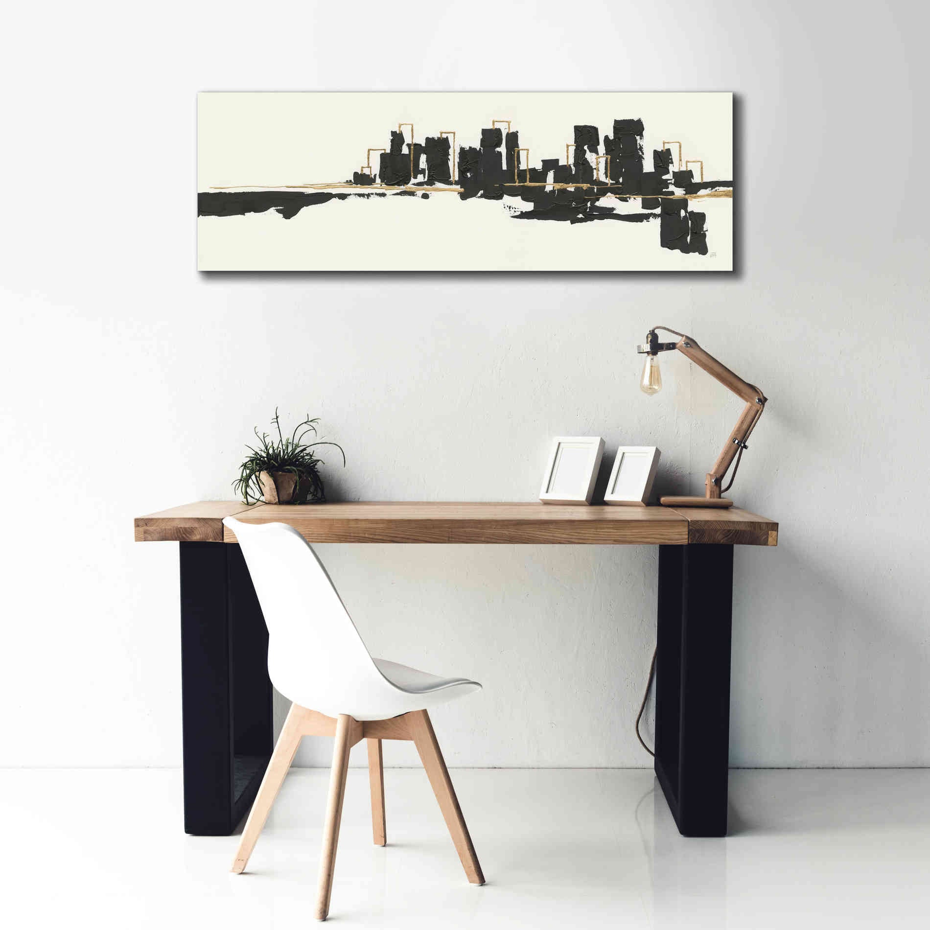 'Gilded City I' by Chris Paschke, Giclee Canvas Wall Art,60 x 20