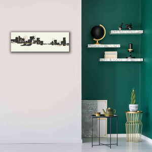 'Gilded City II' by Chris Paschke, Giclee Canvas Wall Art,36 x 12