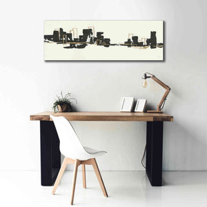 'Gilded City II' by Chris Paschke, Giclee Canvas Wall Art,60 x 20