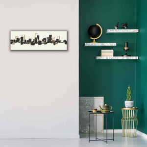 'Gilded City III' by Chris Paschke, Giclee Canvas Wall Art,36 x 12