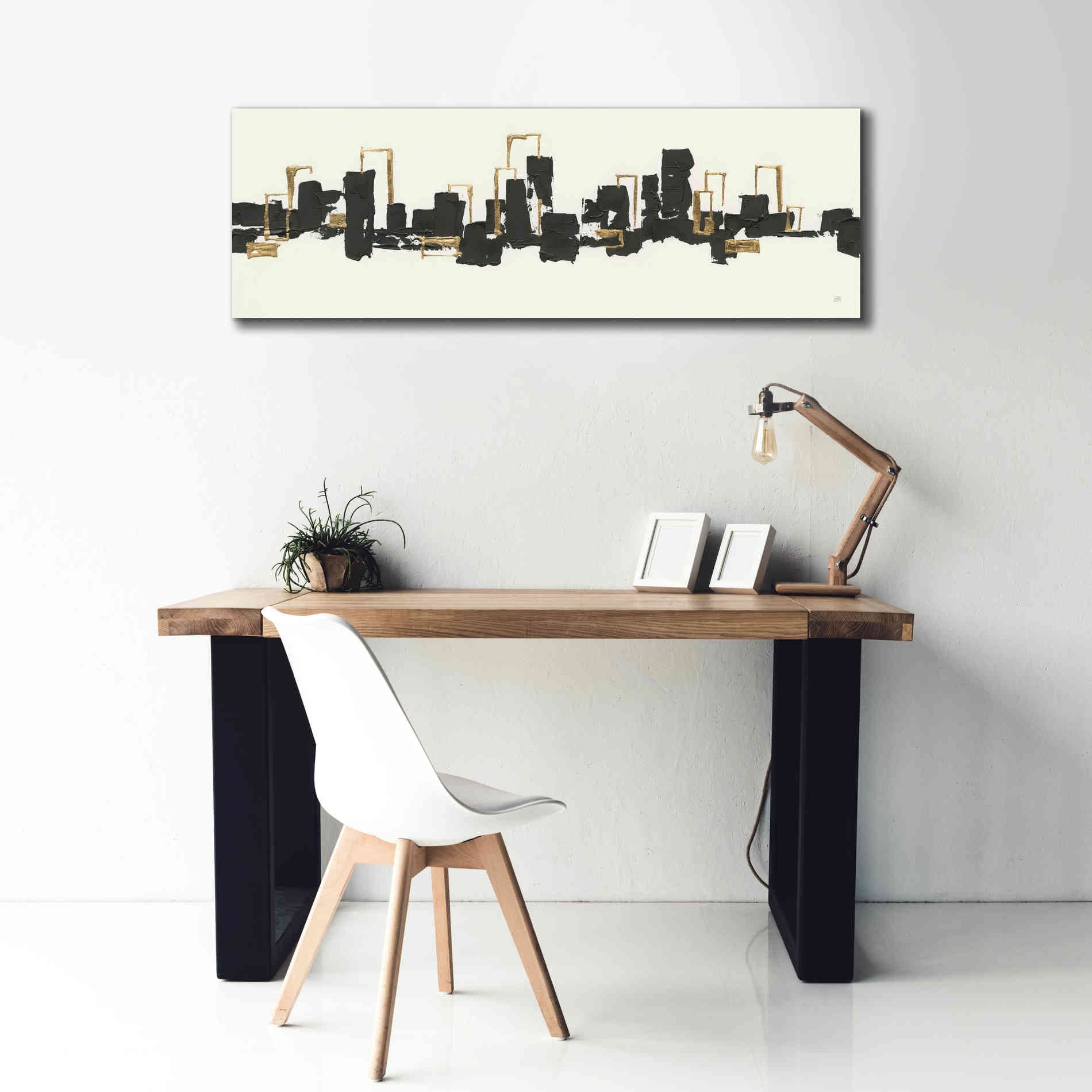 'Gilded City III' by Chris Paschke, Giclee Canvas Wall Art,60 x 20