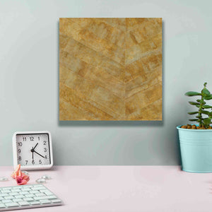 'Gilded Herringbone I' by Chris Paschke, Giclee Canvas Wall Art,12 x 12