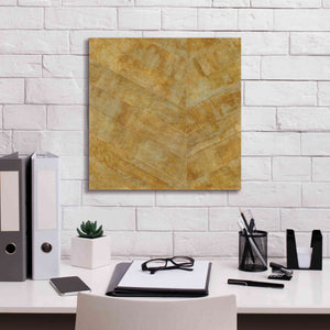 'Gilded Herringbone I' by Chris Paschke, Giclee Canvas Wall Art,18 x 18