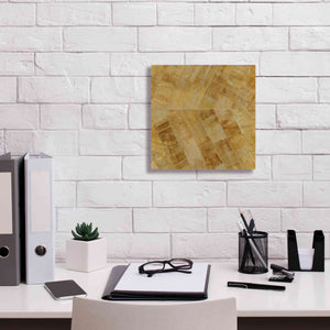 'Gilded Herringbone II' by Chris Paschke, Giclee Canvas Wall Art,12 x 12