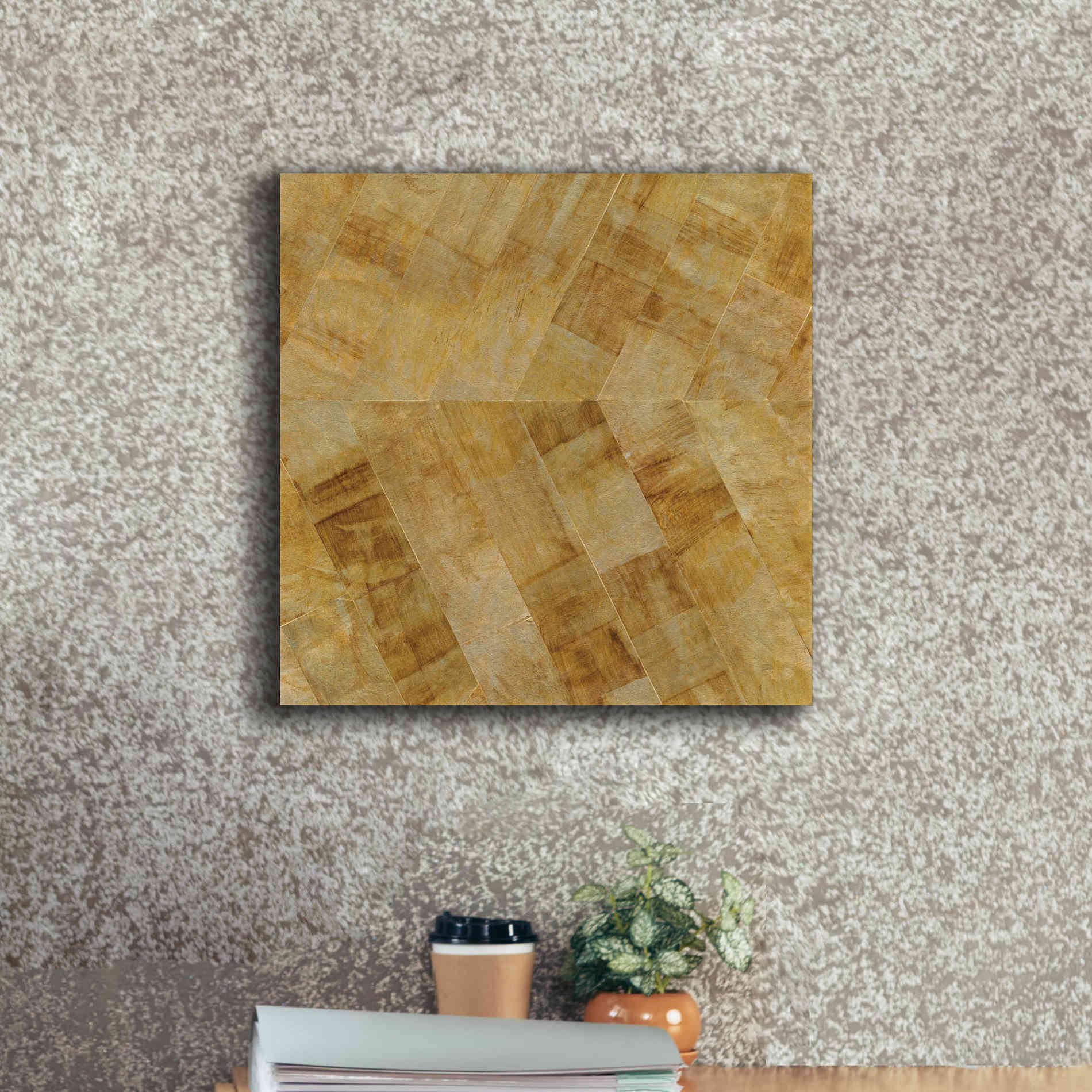 'Gilded Herringbone II' by Chris Paschke, Giclee Canvas Wall Art,18 x 18