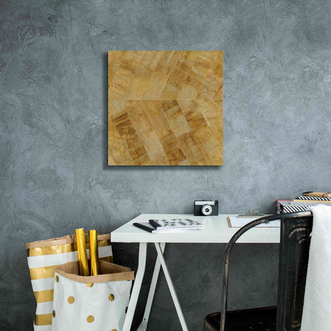 Image of 'Gilded Herringbone II' by Chris Paschke, Giclee Canvas Wall Art,18 x 18