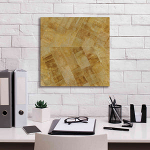 'Gilded Herringbone II' by Chris Paschke, Giclee Canvas Wall Art,18 x 18