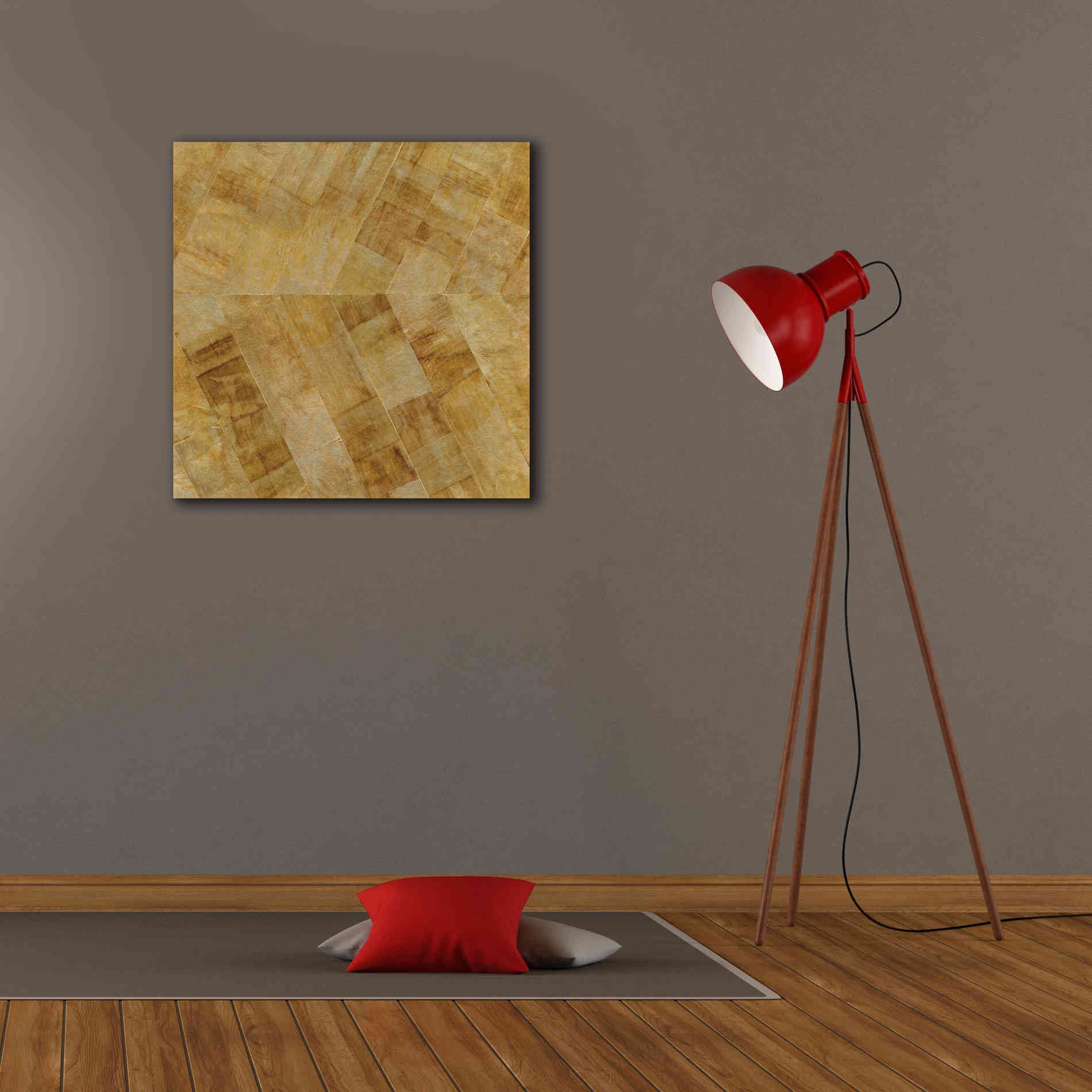'Gilded Herringbone II' by Chris Paschke, Giclee Canvas Wall Art,26 x 26
