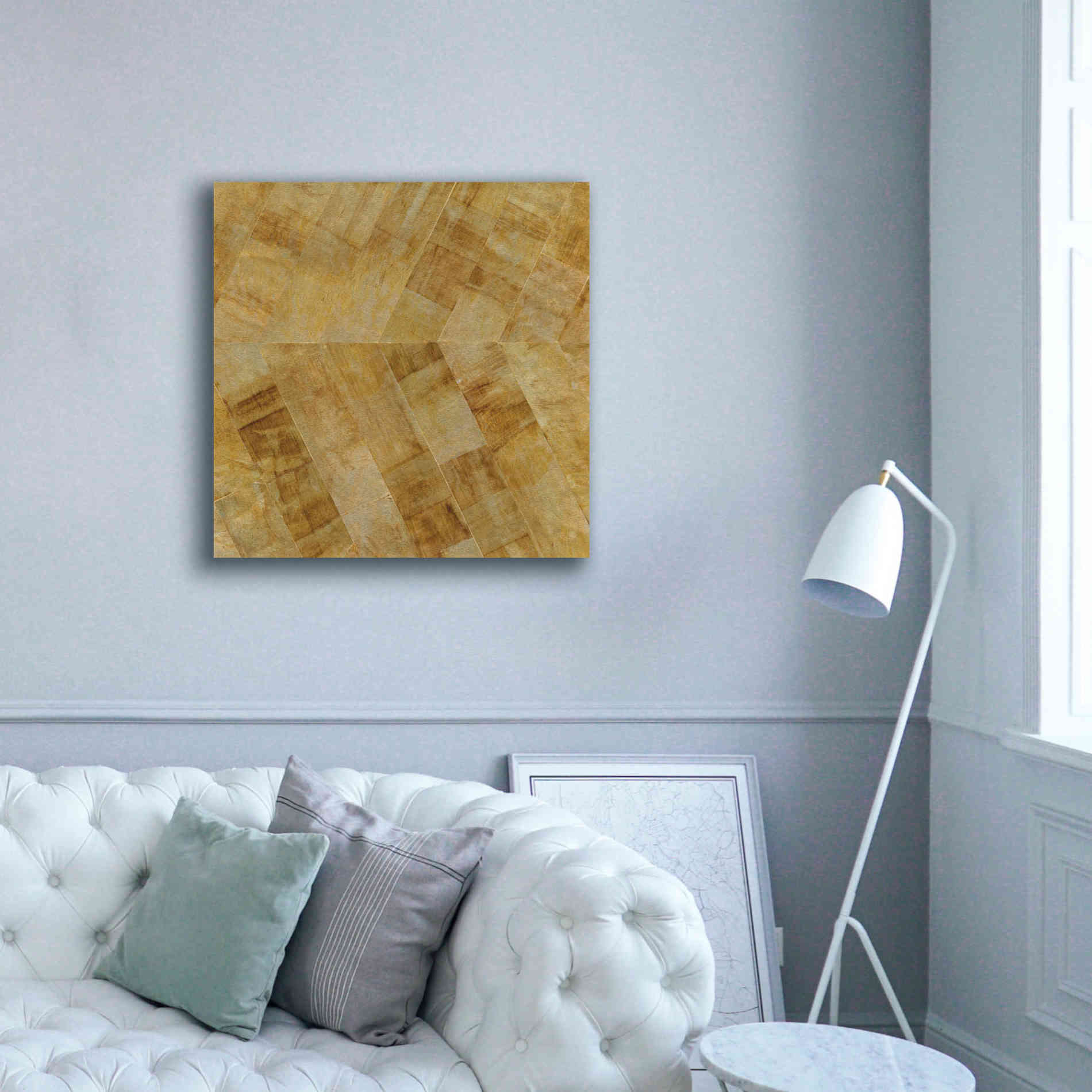 'Gilded Herringbone II' by Chris Paschke, Giclee Canvas Wall Art,37 x 37