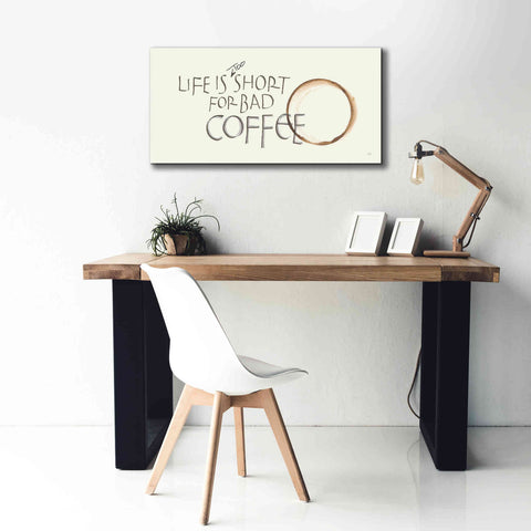 Image of 'Coffee Sayings I' by Chris Paschke, Giclee Canvas Wall Art,40 x 20