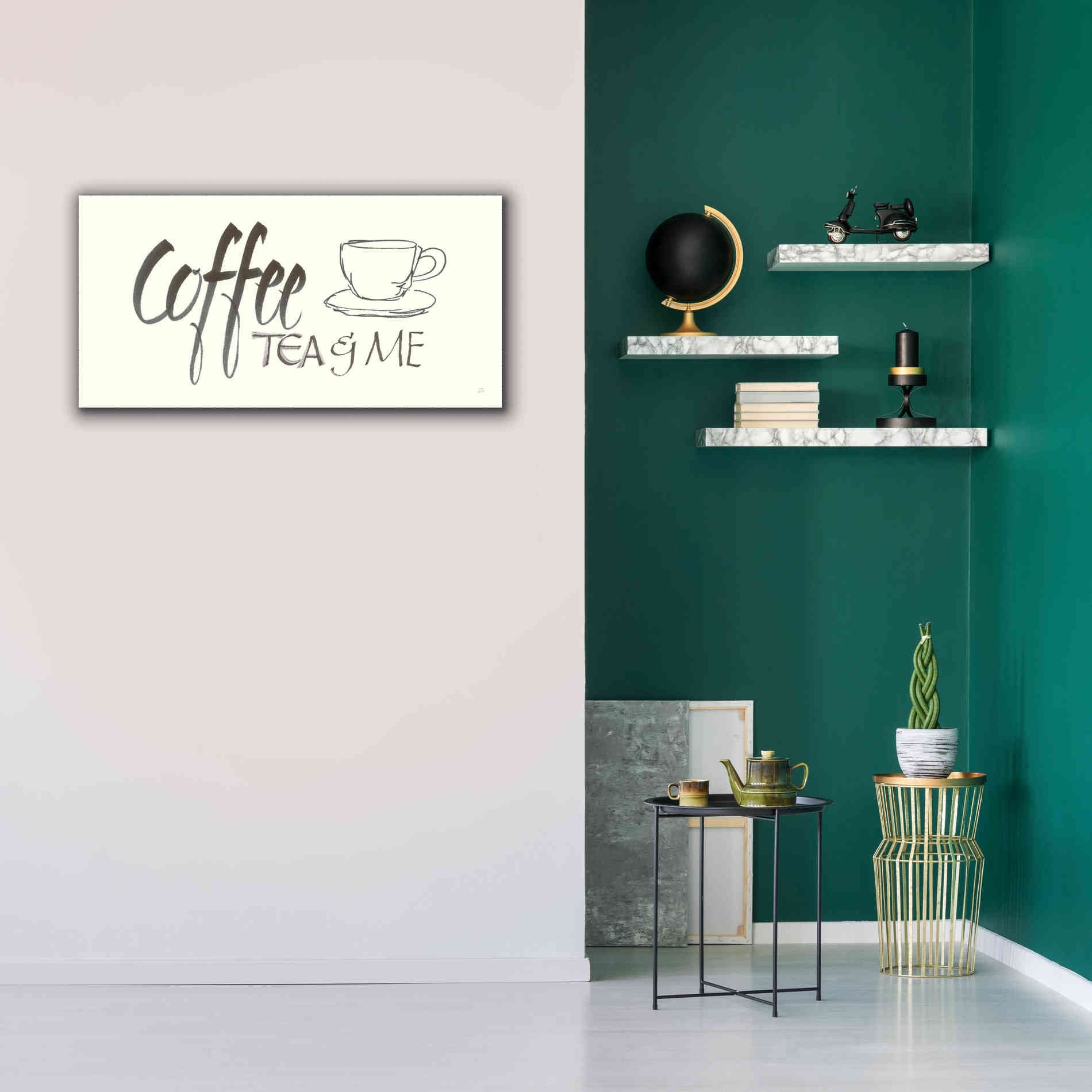 'Coffee Sayings II' by Chris Paschke, Giclee Canvas Wall Art,40 x 20