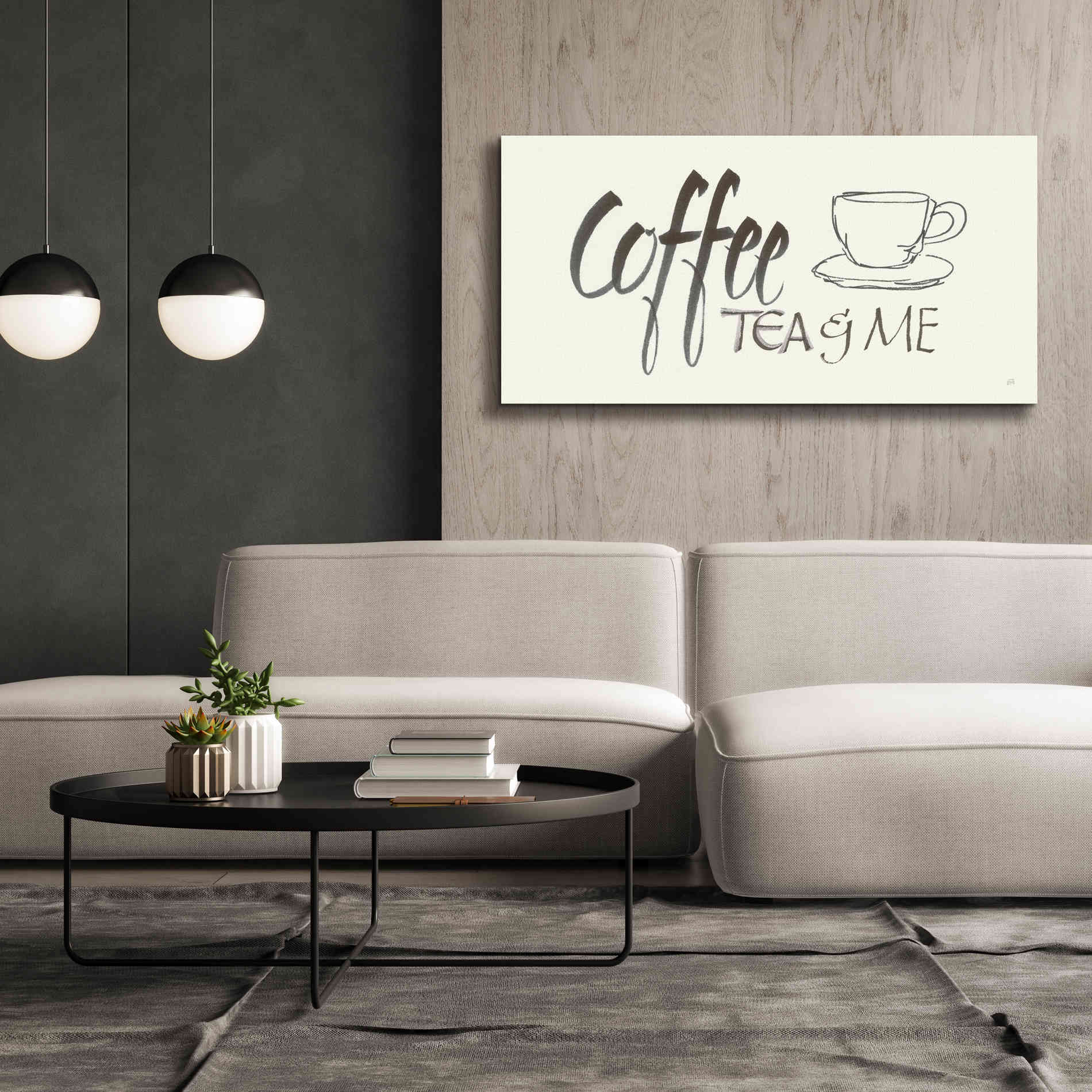 'Coffee Sayings II' by Chris Paschke, Giclee Canvas Wall Art,60 x 30