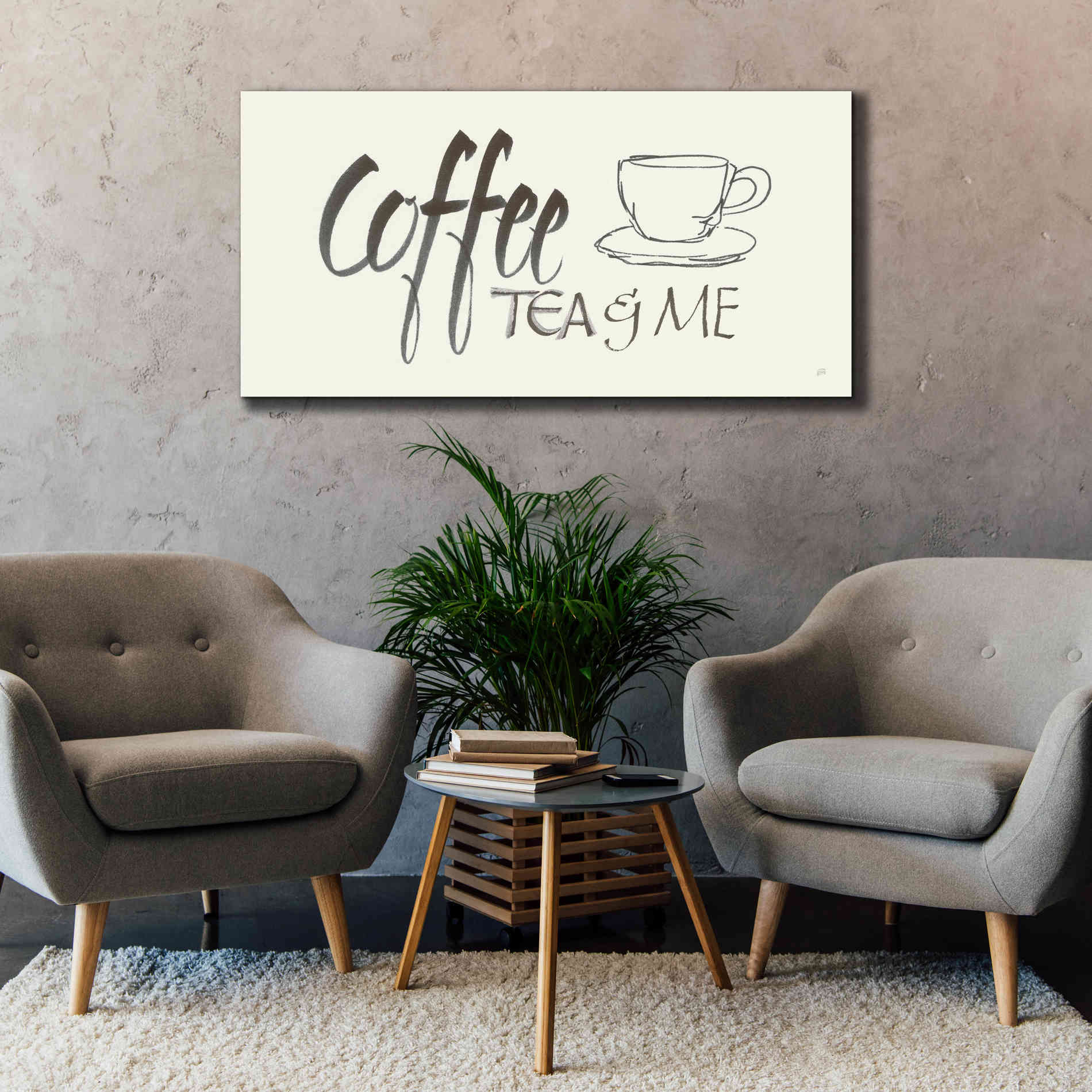 'Coffee Sayings II' by Chris Paschke, Giclee Canvas Wall Art,60 x 30