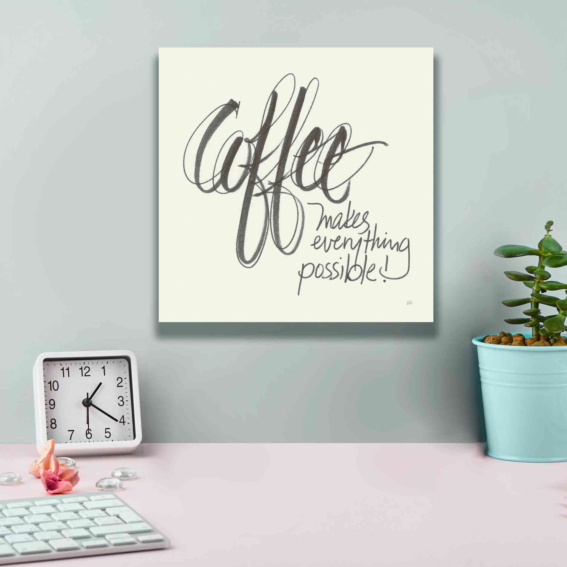 'Coffee Sayings IV' by Chris Paschke, Giclee Canvas Wall Art,12 x 12
