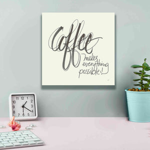 'Coffee Sayings IV' by Chris Paschke, Giclee Canvas Wall Art,12 x 12