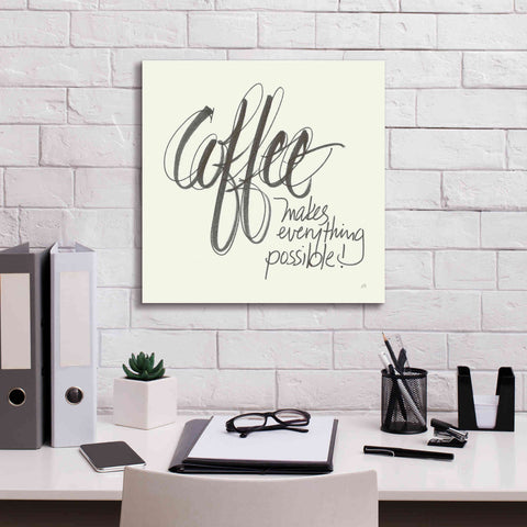 Image of 'Coffee Sayings IV' by Chris Paschke, Giclee Canvas Wall Art,18 x 18