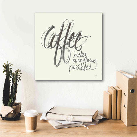 Image of 'Coffee Sayings IV' by Chris Paschke, Giclee Canvas Wall Art,18 x 18