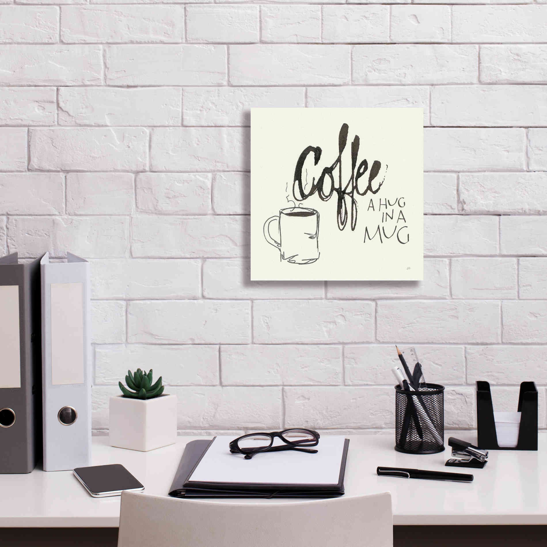 'Coffee Sayings V' by Chris Paschke, Giclee Canvas Wall Art,12 x 12