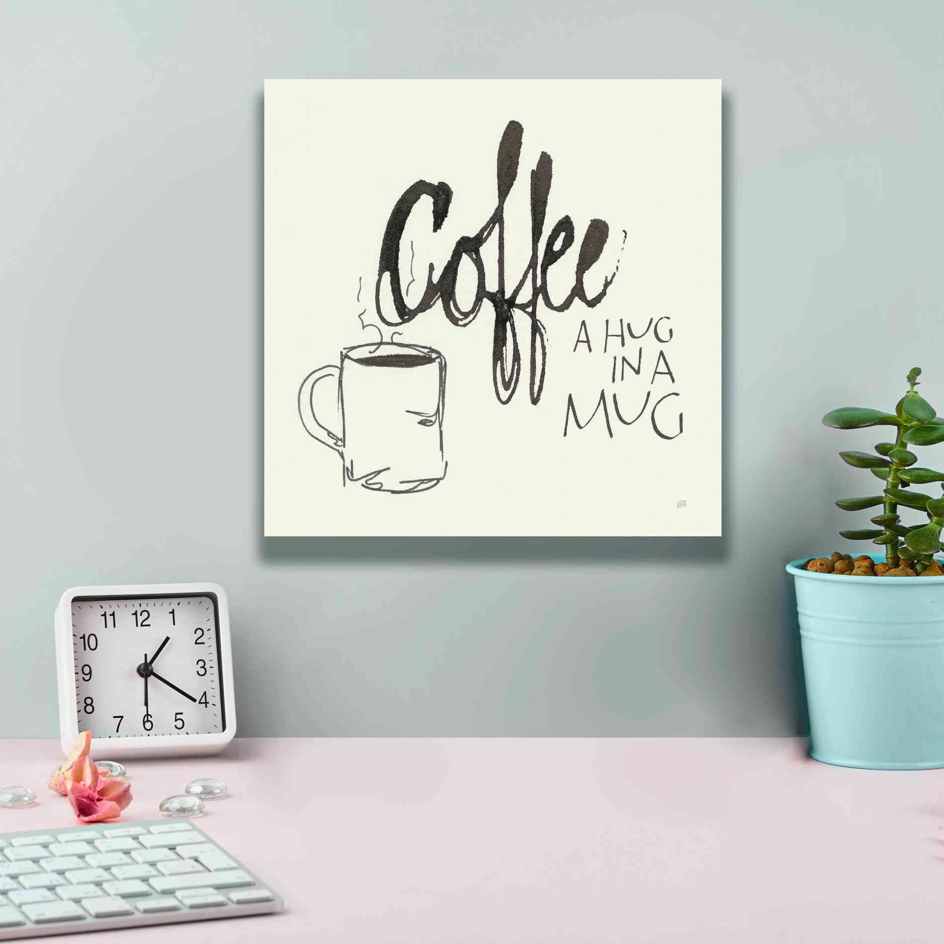 'Coffee Sayings V' by Chris Paschke, Giclee Canvas Wall Art,12 x 12