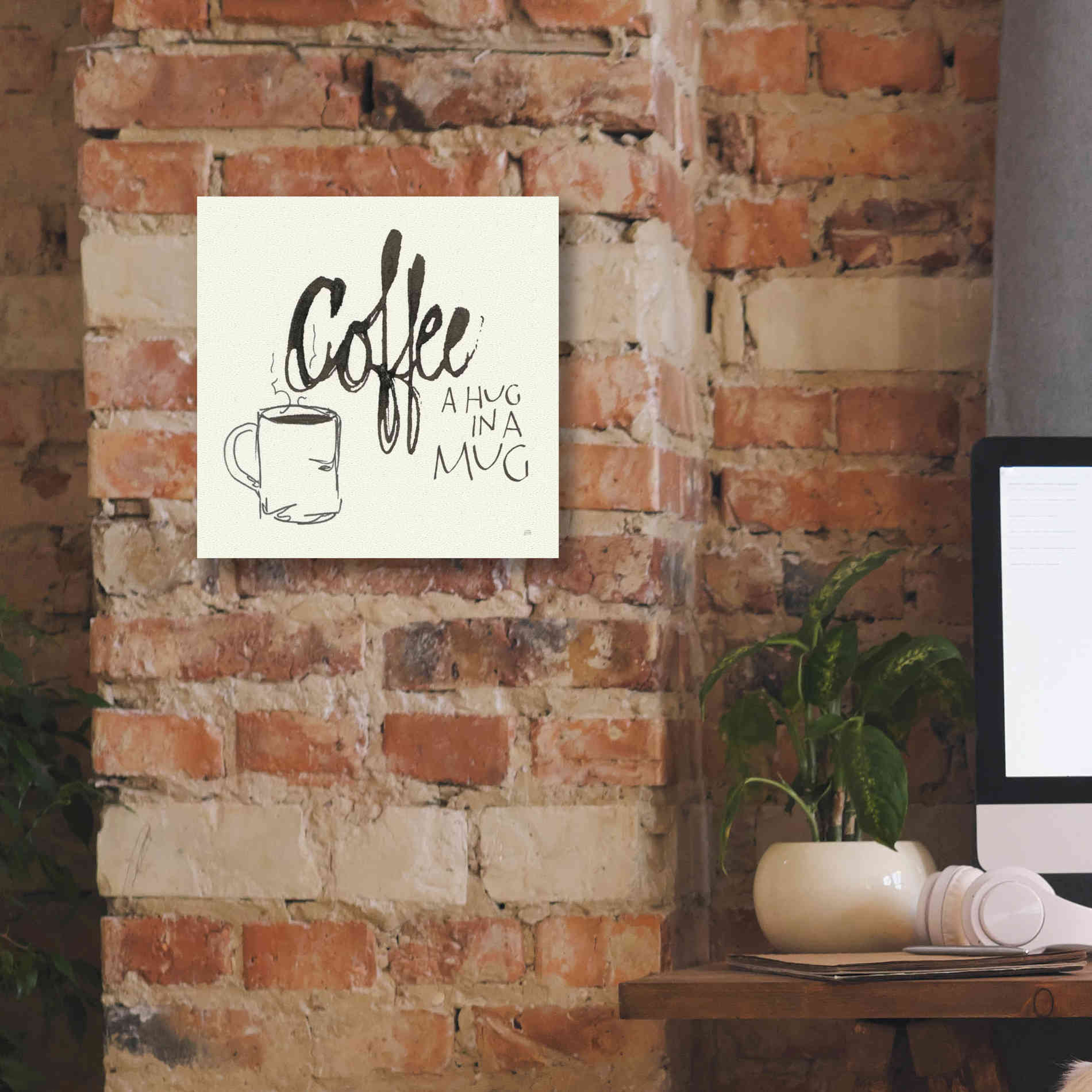 'Coffee Sayings V' by Chris Paschke, Giclee Canvas Wall Art,12 x 12