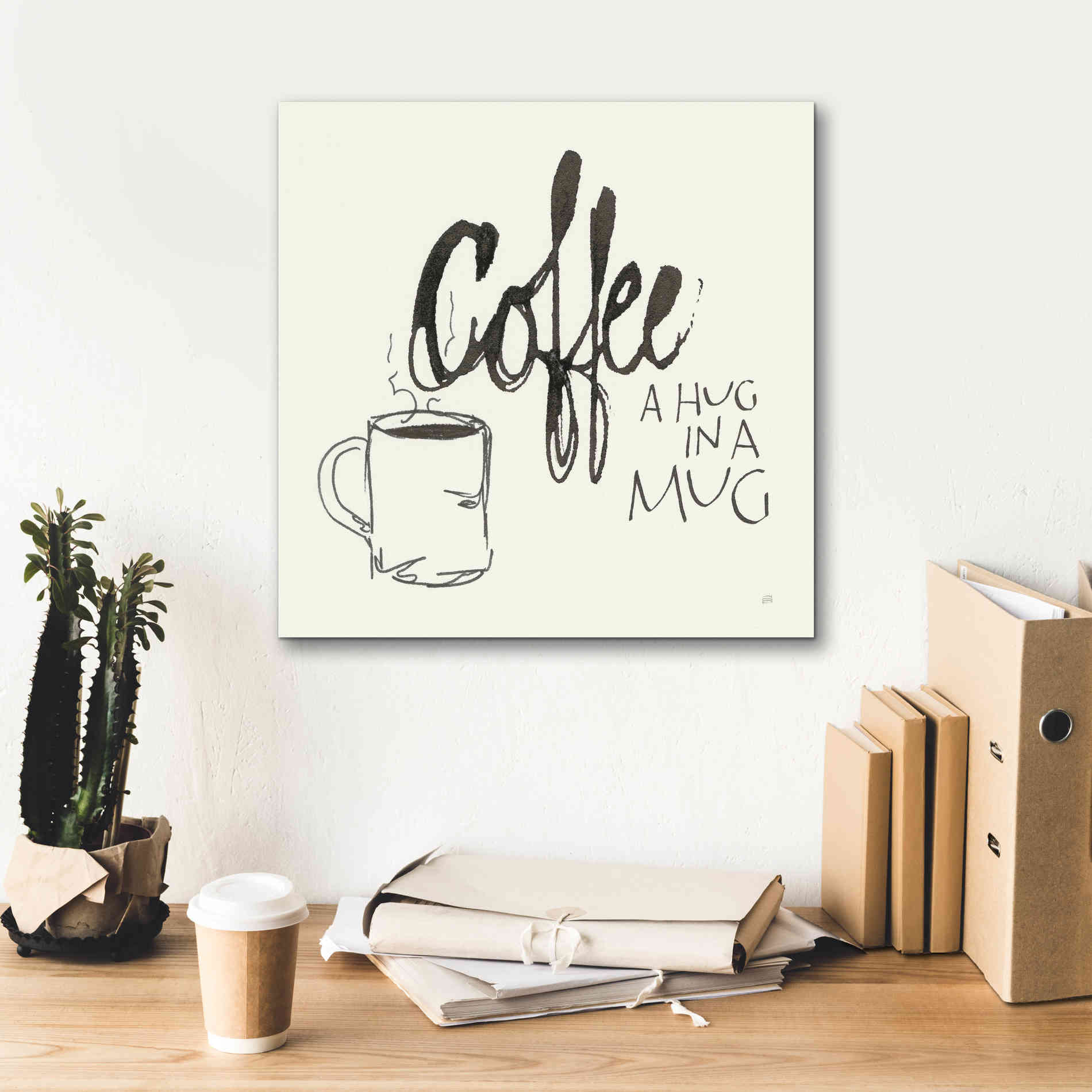 'Coffee Sayings V' by Chris Paschke, Giclee Canvas Wall Art,18 x 18
